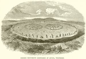 Druida emlékművek (felújított) Aburyben, Wiltshire-ben alkotó: English School