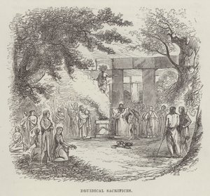 Druida áldozatok (metszet) alkotó: English School