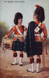 A Gordon Highlanders dobosa és zenésze (színes litográfia) alkotó: English School