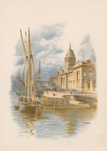 Dublin vámház és rakpart alkotó: English School