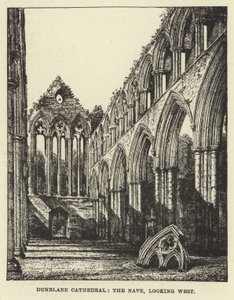 Dunblane katedrális, a hajó nyugatra néz alkotó: English School