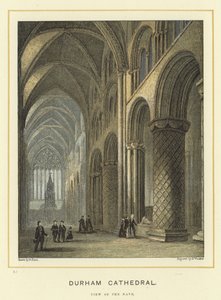 Durham katedrális, kilátás a hajóra alkotó: English School