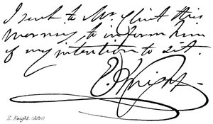 E. Knight, (színész) alkotó: English School