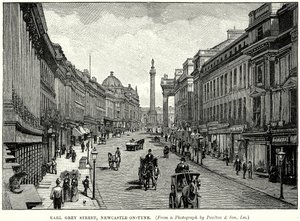 Earl Grey Street, Newcastle-on-Tyne (metszet) alkotó: English School