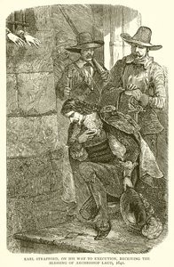 Earl Strafford, a kivégzés felé vezető úton, Laud érsek áldásában részesült, 1641 alkotó: English School