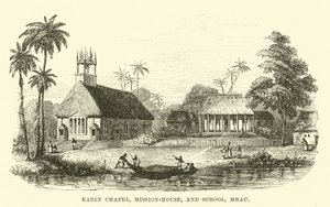 Frühe Kapelle, Missionshaus und Schule, Mbau von English School