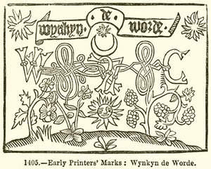 Korai nyomdászjegyek: Wynkyn de Worde alkotó: English School
