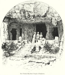 Elephanta sziklatemplomának keleti homlokzata (metszet) alkotó: English School