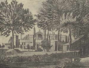 A főiskola keleti képe, 1746 (mélynyomás) alkotó: English School