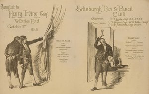 Edinburgh-i toll és ceruza klub: bankett Henry Irvingnek alkotó: English School