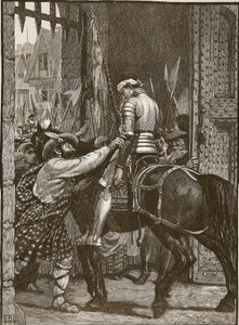 Edinburgh Flodden után, illusztráció a Cassells Illustrated History of Englandből (szépia fotó) alkotó: English School