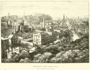 Edinburgh, a Calton Hillről alkotó: English School