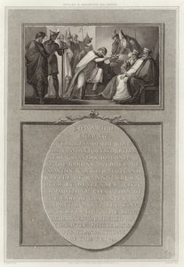 II. Edward lemond a koronájáról alkotó: English School