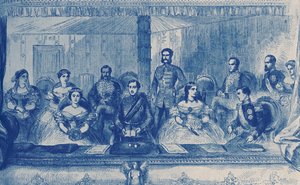 VII. Edward és Alexandra angol királynő a londoni Operában alkotó: English School