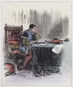 VI. Edward a tanulmányaiban (színes metszet) alkotó: English School