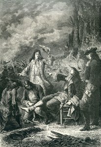 Edward Villiers megsebesült a newbury-i csatában, 1643-ban alkotó: English School
