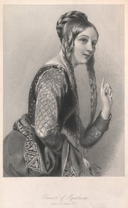 Aquitániai Eleonor, illusztráció a "Királynők életrajzi vázlataiból..." alkotó: English School