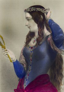 Provence-i Eleanor, III. Henrik angol királynő hitvese, nyomtatta Henry G. Bohn, London, 1856 (színes metszet) alkotó: English School