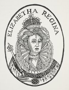 Elizabeth Regina, illusztráció a Chap-books of the Eighteenth Century-ből, John Ashton, pub. 1882 alkotó: English School