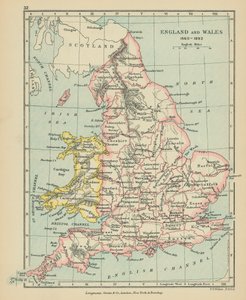 Anglia és Wales (színes litográfia) alkotó: English School