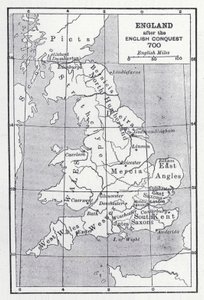 Anglia az angol hódítás után 700 (litho) alkotó: English School