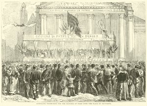 Önkéntesek felvétele Párizs védelmére a Place du Pantheonon, 1870. október alkotó: English School