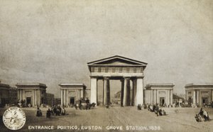 Portico bejárata, Euston Grove állomás, 1838 alkotó: English School