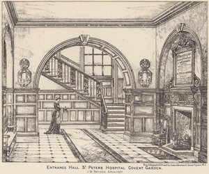 A Covent Gardeni St Peters Kórház bejárata alkotó: English School