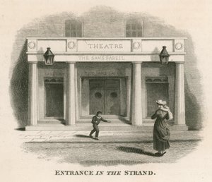 A londoni Sans Pareil Színház (Adelphi Színház) The Strand bejárata alkotó: English School