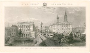 Bejárat a városba a London Bridge-en keresztül alkotó: English School