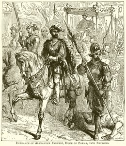 Alexander Farnese, Párma hercegének bejárata Brüsszelbe alkotó: English School