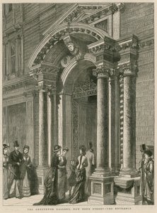 A Grosvenor Gallery bejárata, New Bond Street, London alkotó: English School