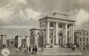 Birmingham (Curzon Street) állomás bejárata, 1838 alkotó: English School