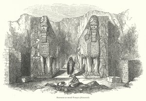 A Kis Templom bejárata (Nimrud) (metszet) alkotó: English School