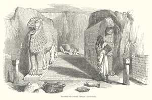 Egy kis templom bejárata (Nimrud) (metszet) alkotó: English School