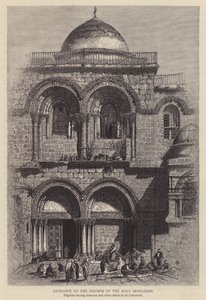A Szent Sír-templom bejárata (metszet) alkotó: English School