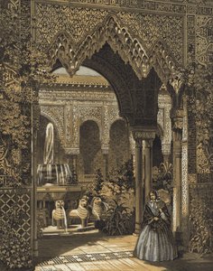 Bejárat az Oroszlánok udvarába, az Alhambra udvarba, a Crystal Palace-ba, Sydenham, London alkotó: English School
