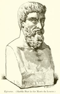 Epikurosz. (Márvány mellszobor a Musee du Louvre-ban) (metszet) alkotó: English School