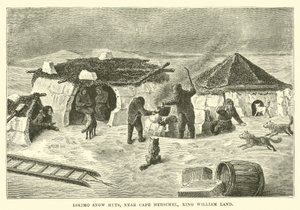 Eszkimó hókunyhók, a Herschel-fok közelében, Vilmos király földjén alkotó: English School