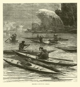 Fókákra vadászó eszkimók alkotó: English School