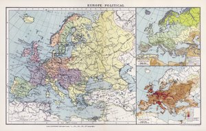 Európa, politikai (színes litográfia) alkotó: English School