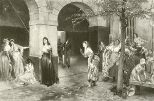 Evariste Carpentier Mme Roland Ste Pelagie börtönében (metszet) alkotó: English School