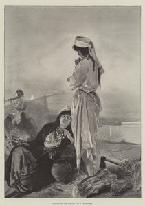 Este a Visztulán (metszet) alkotó: English School