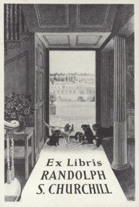 Ex libris Randolph S Churchill alkotó: English School