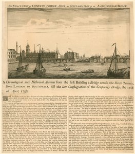 A London Bridge pontos képe a néhai ideiglenes híd kigyulladása óta, 1758. április 11 alkotó: English School