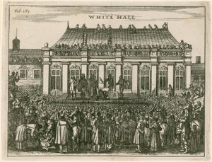 I. Károly király kivégzése Whitehallban alkotó: English School