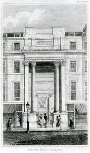 Exeter Hall, Strand, London a Gentlemans Magazine-tól alkotó: English School