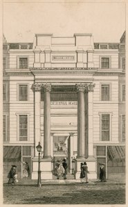 Exeter Hall, Strand, London; a Gentlemans Magazine-tól; bizonyíték alkotó: English School