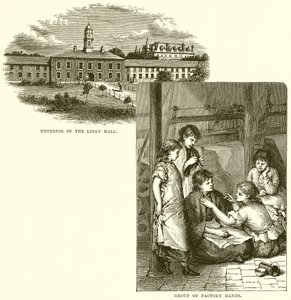 A vászonterem külseje. Gyári kezek csoportja alkotó: English School