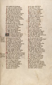 F151r, Ms New Coll 266, De confessio amantis, John Gower (toll és tinta pergamen) alkotó: English School